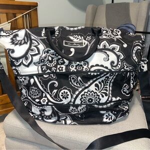 Vera Bradley - Weekender Duffle Bag - Black and white paisley